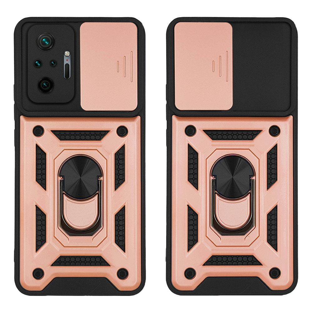 Θήκη Ring Armor CamPro Sonique για Xiaomi Redmi Note 10 Pro Ροζ Χρυσό