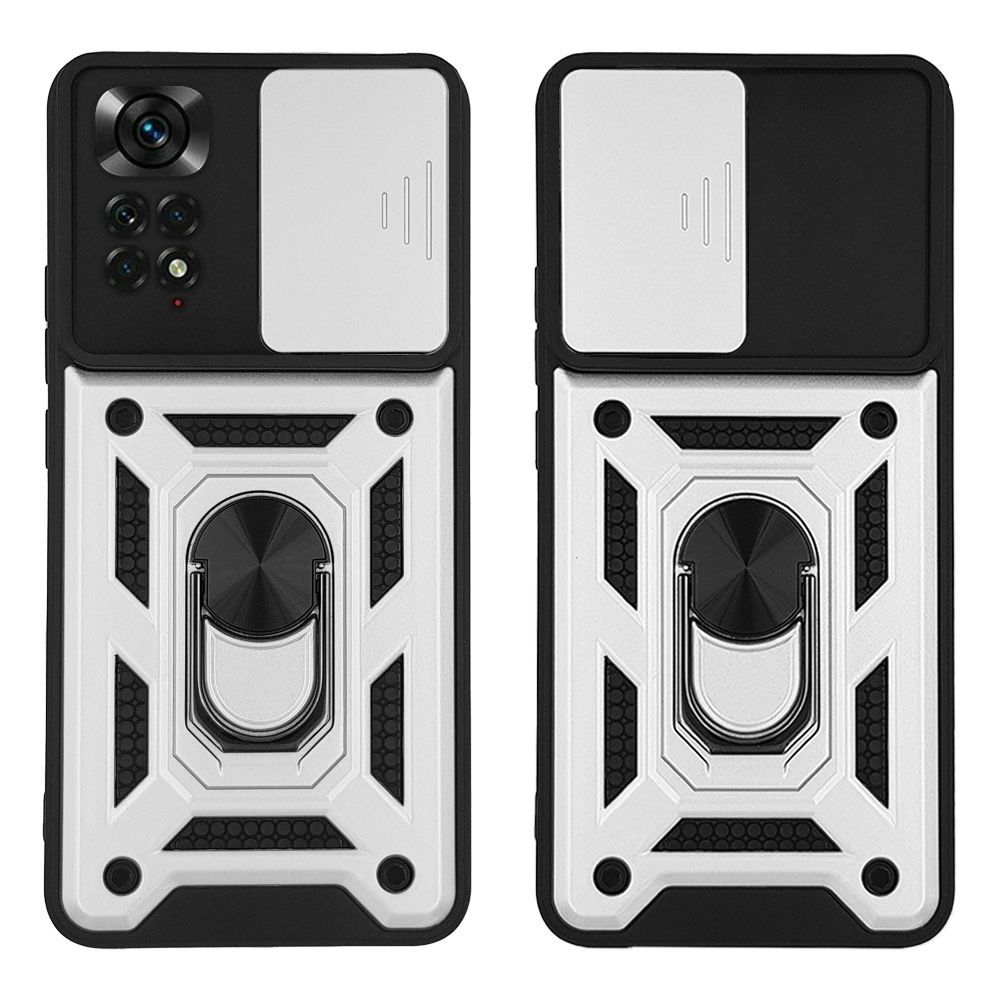Θήκη Ring Armor CamPro Sonique για Xiaomi Redmi Note 11 4G / Redmi Note 11S Ασημί