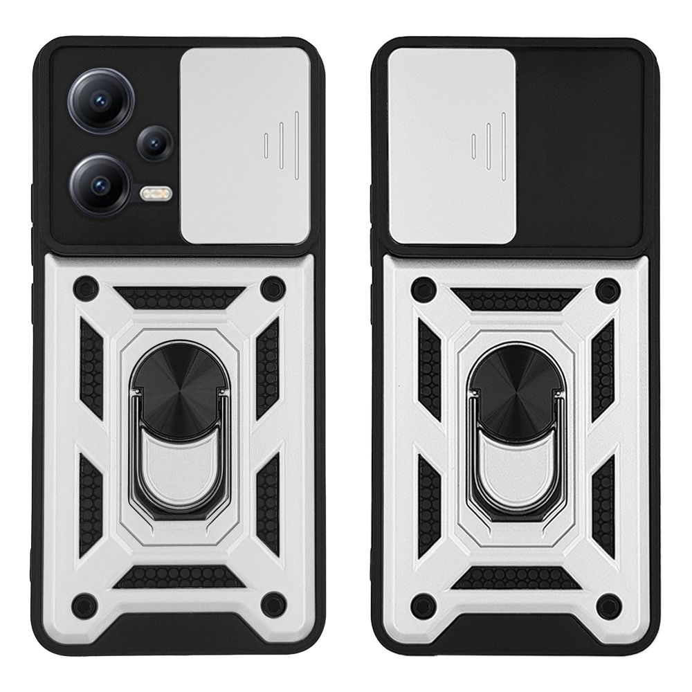 Θήκη Ring Armor CamPro Sonique για Xiaomi Redmi Note 12 5G / Poco X5 5G Ασημί