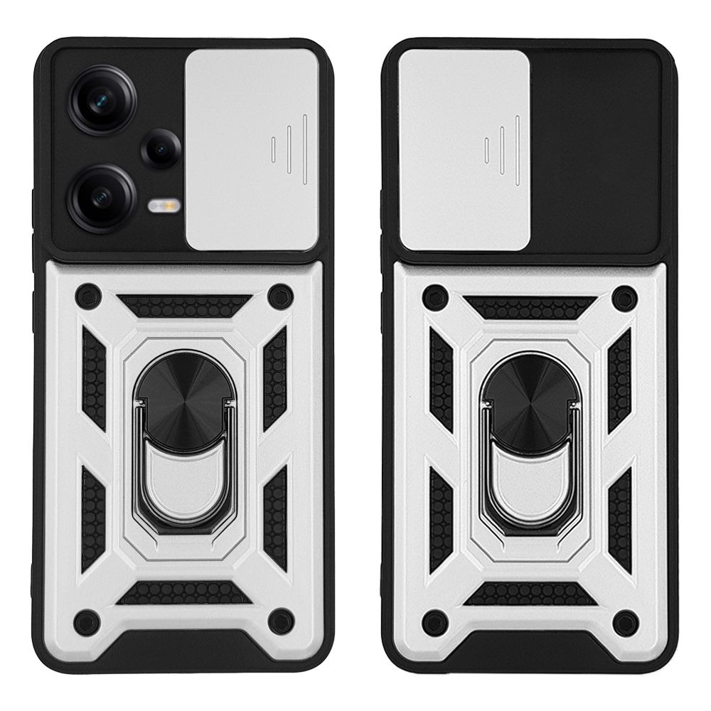 Θήκη Ring Armor CamPro Sonique για Xiaomi Redmi Note 12 Pro 5G / Poco X5 Pro 5G Ασημί