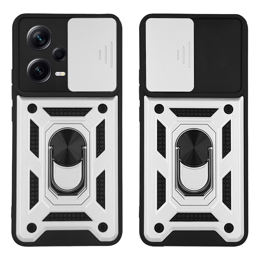 Θήκη Ring Armor CamPro Sonique για Xiaomi Redmi Note 12 Pro Plus Ασημί