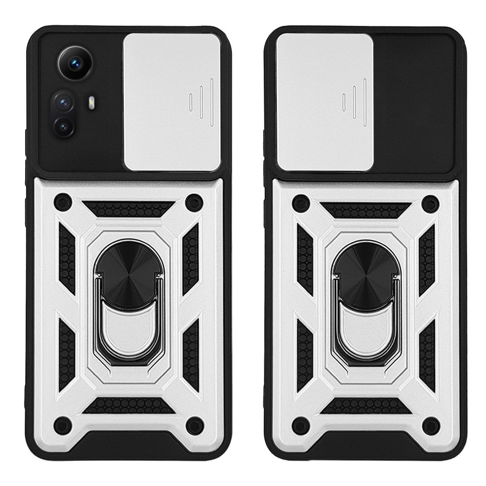 Θήκη Ring Armor CamPro Sonique για Xiaomi Redmi Note 12s Ασημί