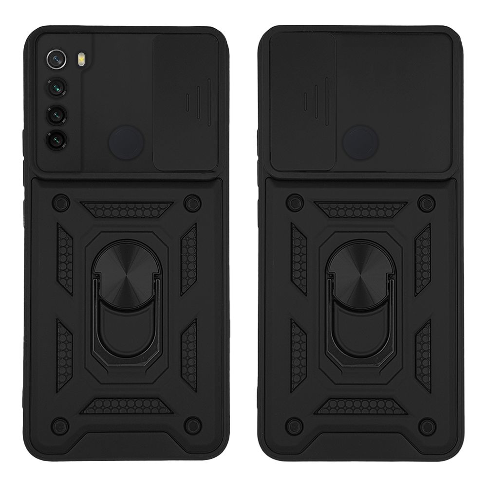 Θήκη Ring Armor CamPro Sonique για Xiaomi Redmi Note 8 / Redmi Note 8 2021 Μαύρο