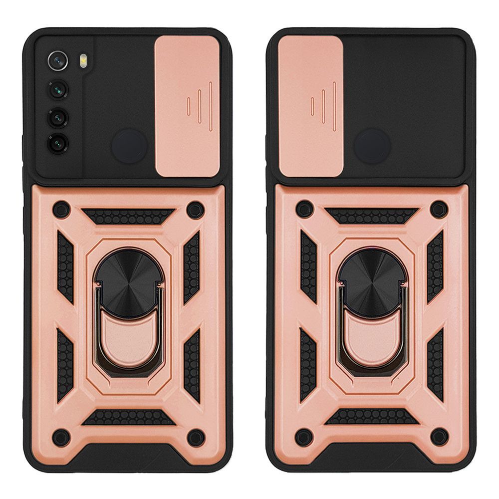 Θήκη Ring Armor CamPro Sonique για Xiaomi Redmi Note 8 / Redmi Note 8 2021 Ροζ Χρυσό