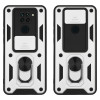 Θήκη Ring Armor CamPro Sonique για Xiaomi Redmi Note 9 Ασημί