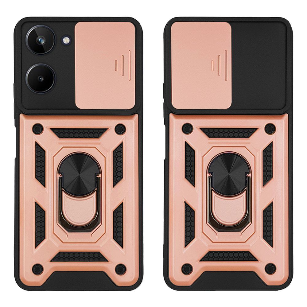 Θήκη Ring Armor CamPro Sonique Realme 10 4G Ροζ Χρυσό