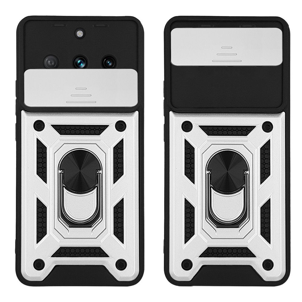 Θήκη Ring Armor CamPro Sonique Realme 11 Pro 5G / Realme 11 Pro Plus 5G Ασημί