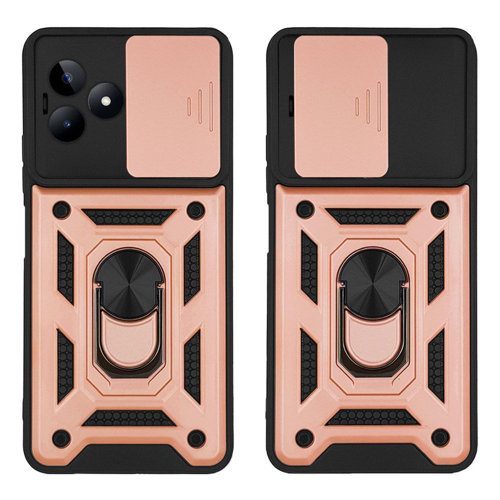 Θήκη Ring Armor CamPro Sonique Realme C51 / Realme C53 / Realme Note 50 4G Ροζ Χρυσό