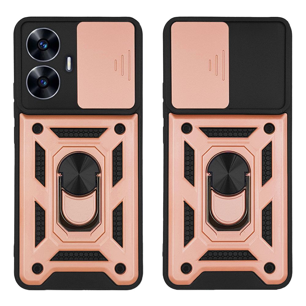 Θήκη Ring Armor CamPro Sonique Realme C55 Ροζ Χρυσό