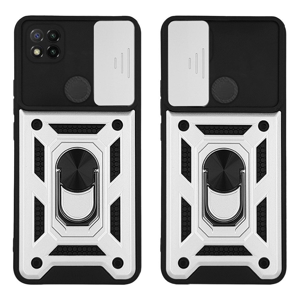 Θήκη Ring Armor CamPro Sonique για Xiaomi Redmi 9C / Redmi 10A Ασημί