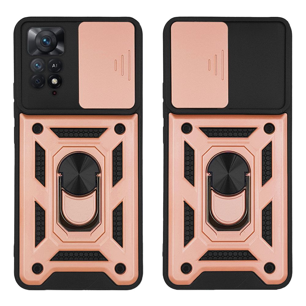 Θήκη Ring Armor CamPro Sonique για Xiaomi Redmi Note 11 Pro 4G/5G / Redmi Note 12 Pro 4G Ροζ Χρυσό