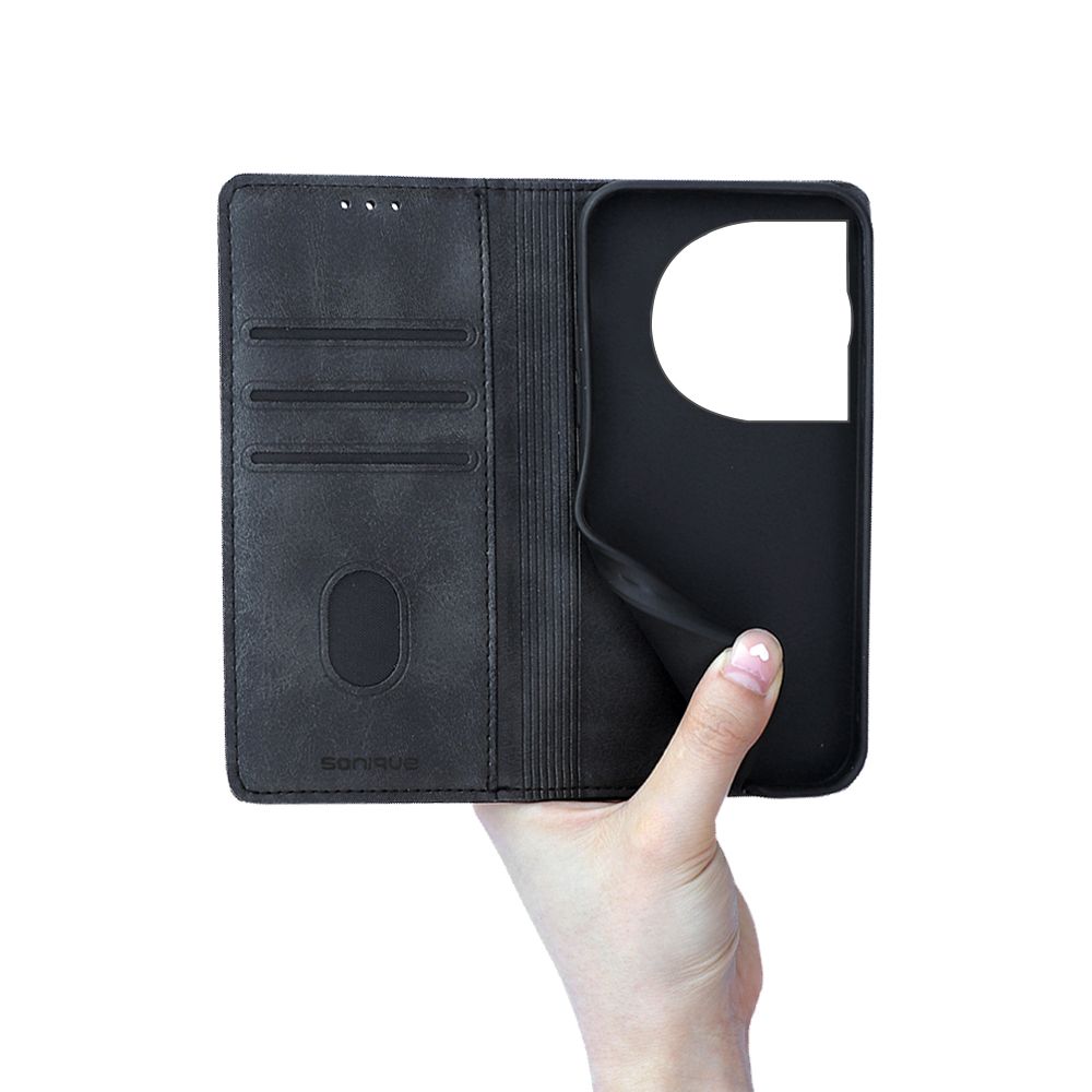 Θήκη Πορτοφόλι Vintage Magnet Wallet Sonique OnePlus 12 5G Μαύρο