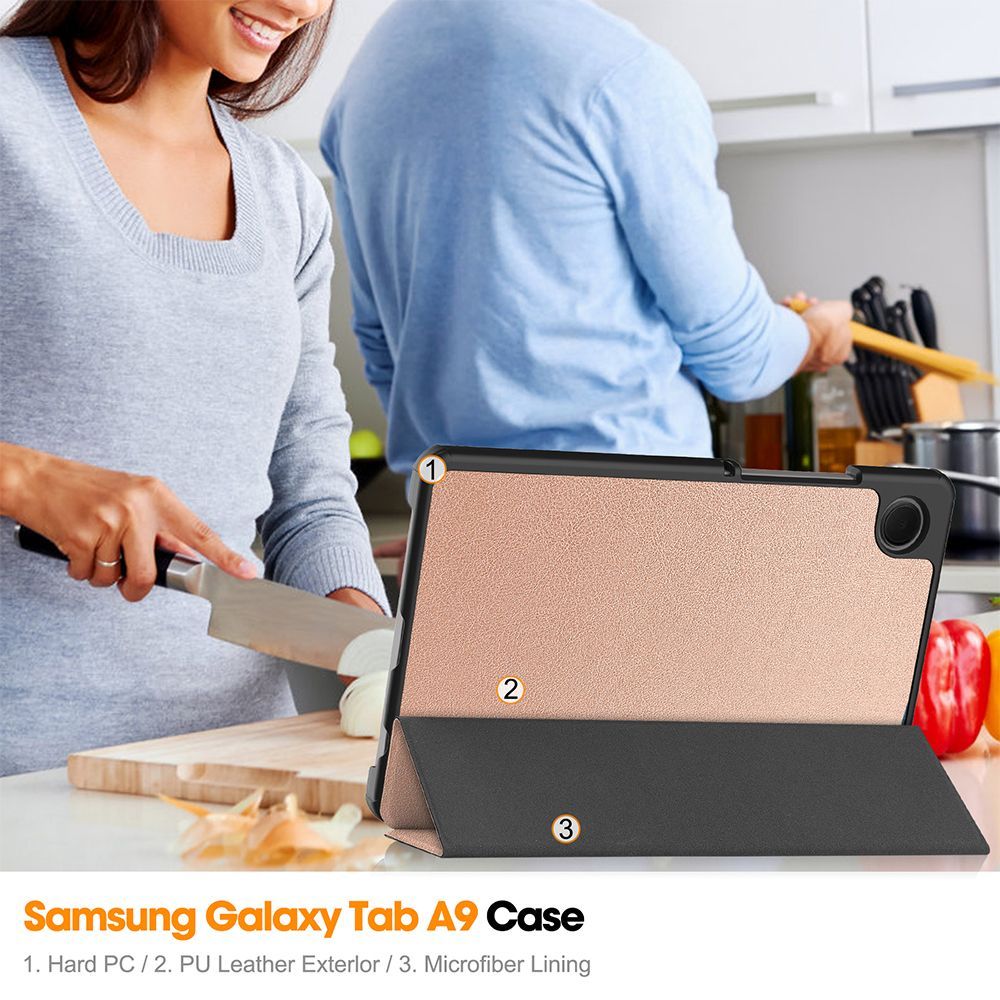 Θήκη Tablet Smartcase Slim Sonique για Samsung Galaxy Tab A9 8.7" Ροζ Χρυσό