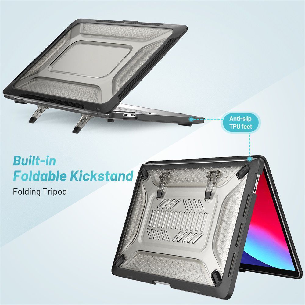 Θήκη για MacBook Sonique Icy Guardian με Βάση Στήριξης Apple MacBook Pro 13" 2018/2020/2022 Μαύρο