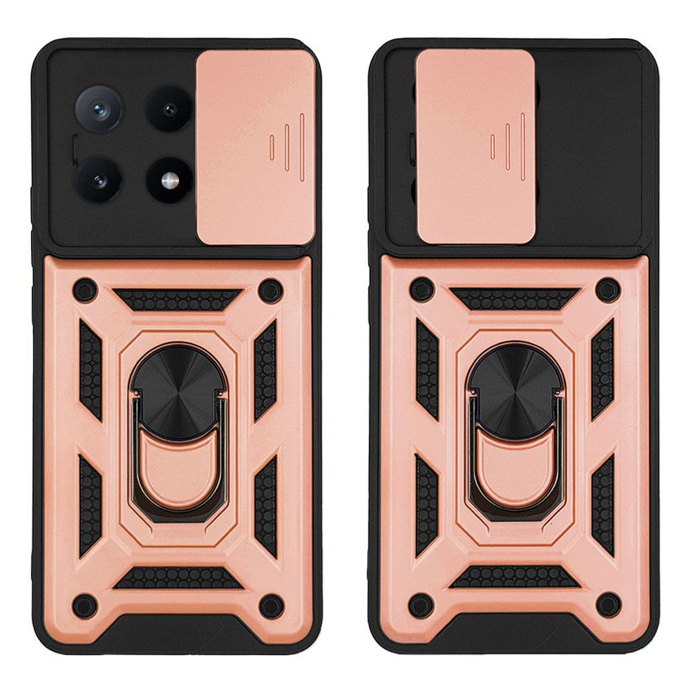 Θήκη Ring Armor CamPro Sonique για Xiaomi Poco X6 Pro 5G Ροζ Χρυσό