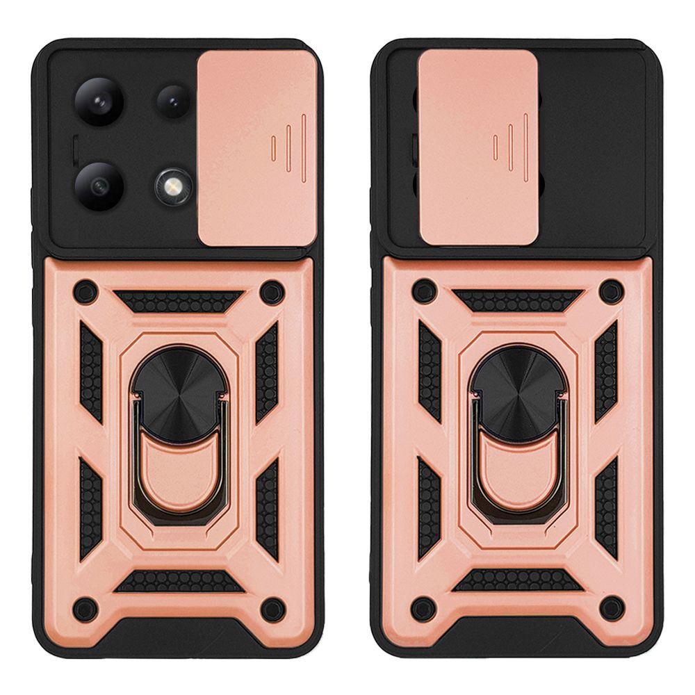 Θήκη Ring Armor CamPro Sonique για Xiaomi Redmi Note 13 4G Ροζ Χρυσό