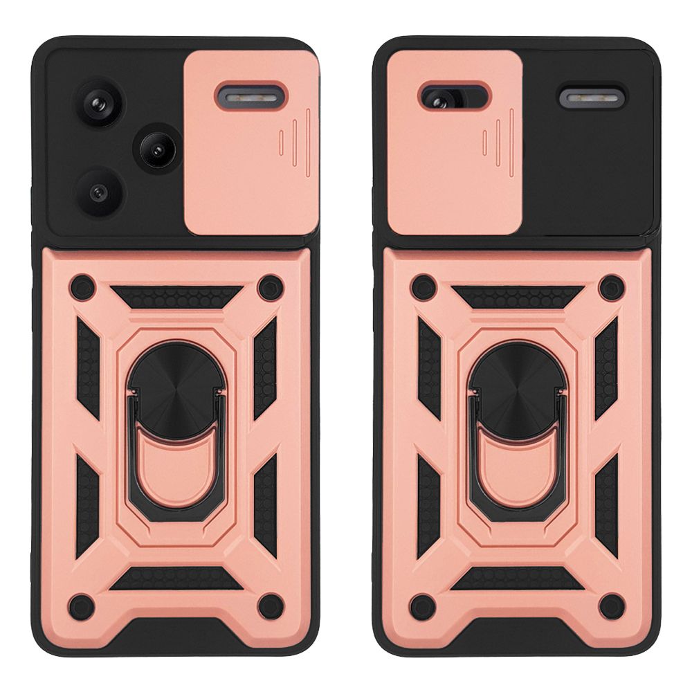 Θήκη Ring Armor CamPro Sonique για Xiaomi Redmi Note 13 Pro Plus 5G Ροζ Χρυσό