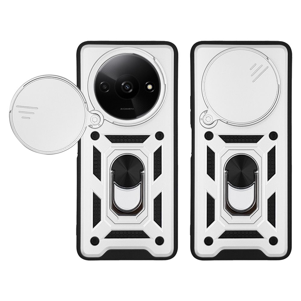 Θήκη Ring Armor CamPro Sonique για Xiaomi Redmi A3 / Redmi A3x Ασημί