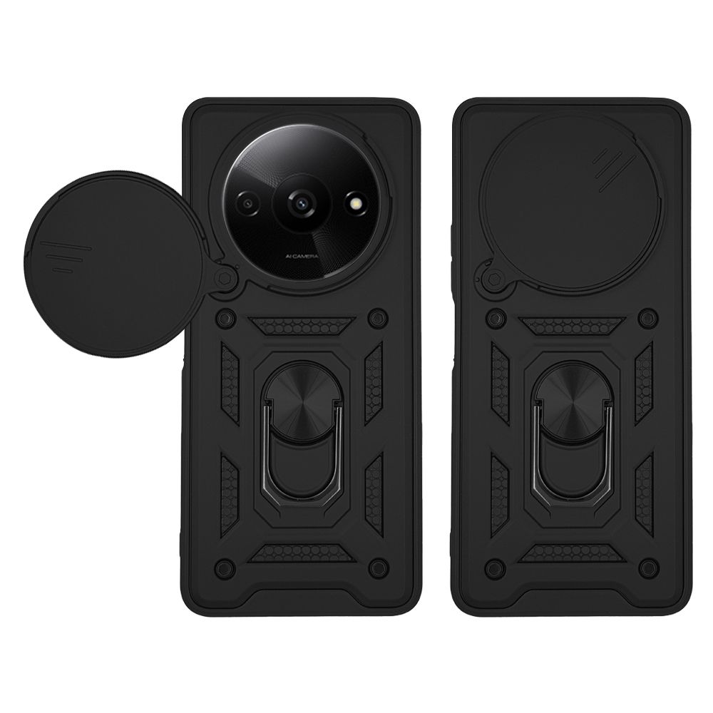 Θήκη Ring Armor CamPro Sonique για Xiaomi Redmi A3 / Redmi A3x Μαύρο