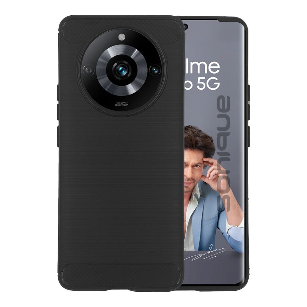 Θήκη Σιλικόνης Sonique Carbon Brushed Realme 11 Pro 5G / Realme 11 Pro Plus 5G Μαύρο