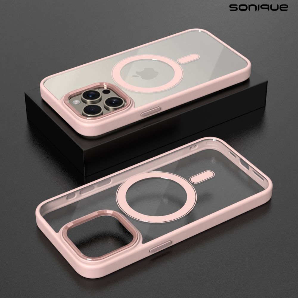 Θήκη Magnetic MagMetal Sonique Apple iPhone 12 / iPhone 12 Pro Ροζ