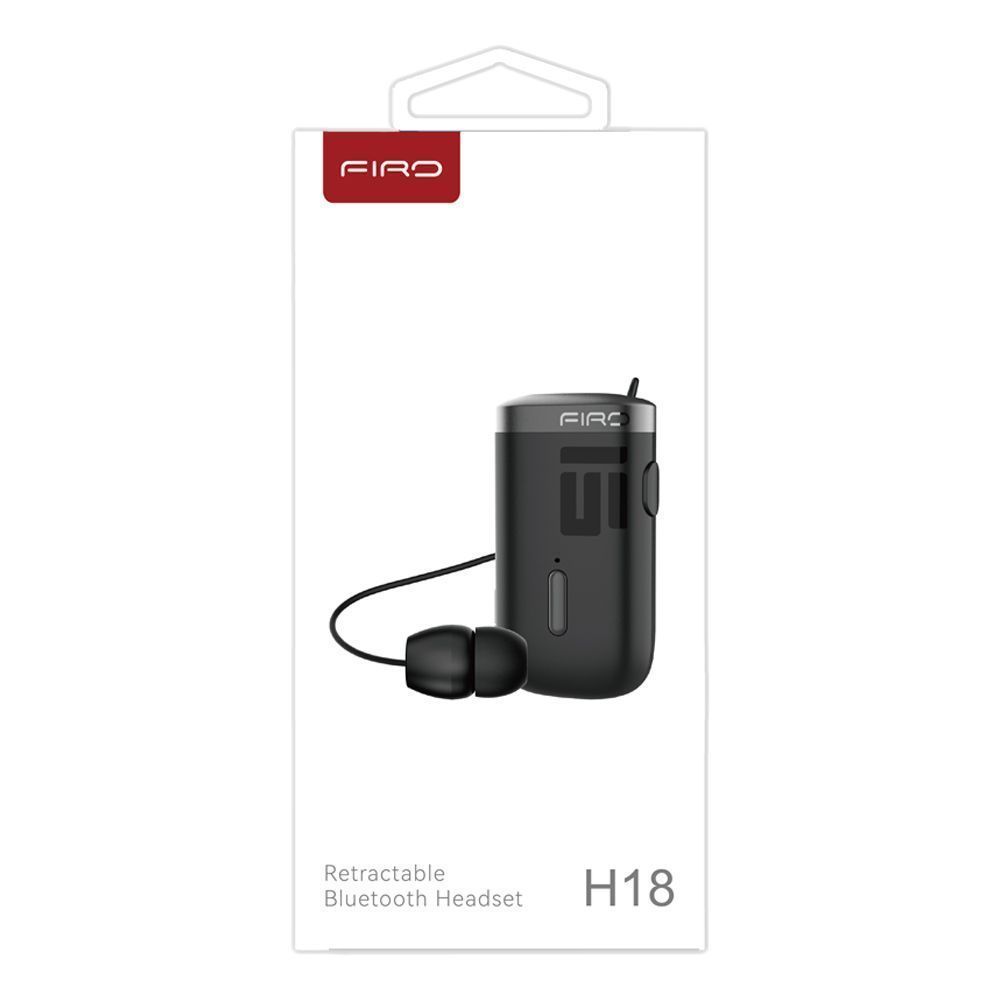 Ακουστικό Bluetooth Firo H18 Retractable V5.3 Μαύρο