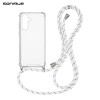 Θήκη Σιλικόνης με Κορδόνι Sonique Armor Clear Samsung Galaxy S24 Rainbow Λευκό