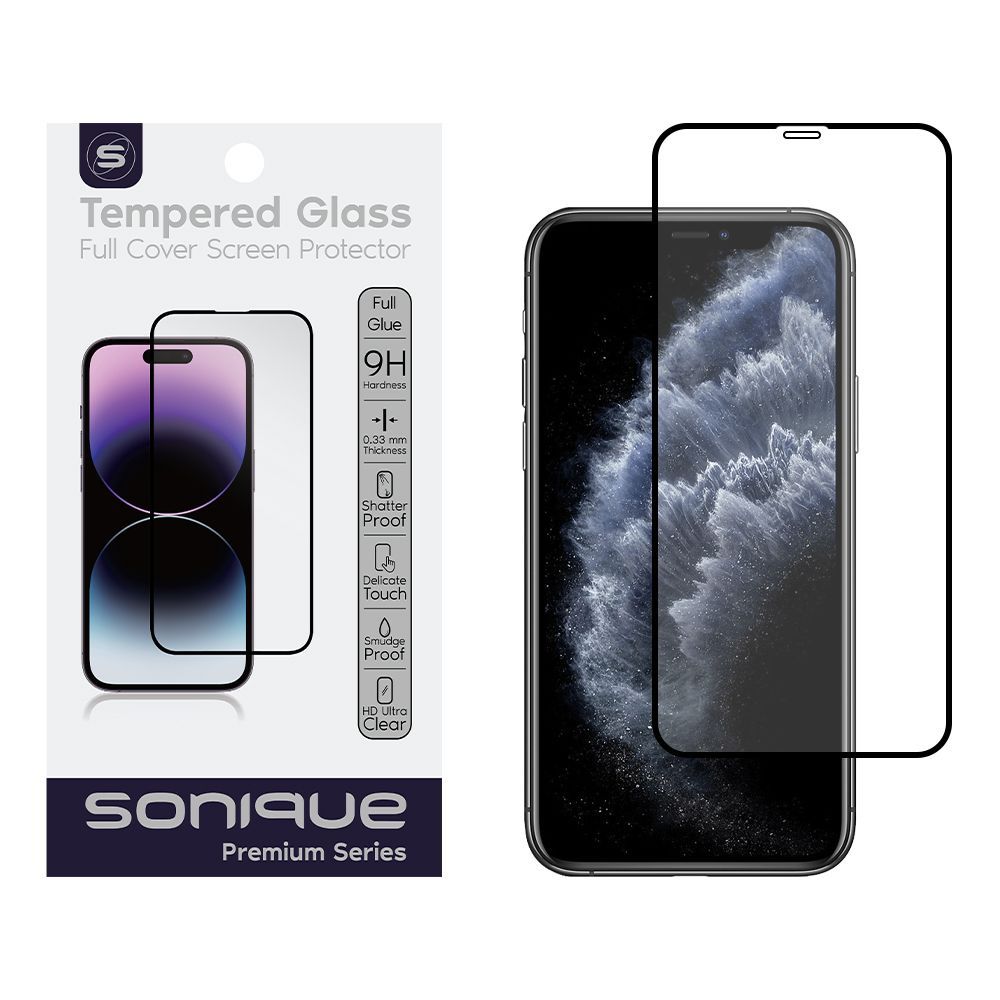 Hardy Glass Sonique Premium Series HD Full Cover 9H Apple iPhone 11 Pro / iPhone XS / iPhone X Μαύρο