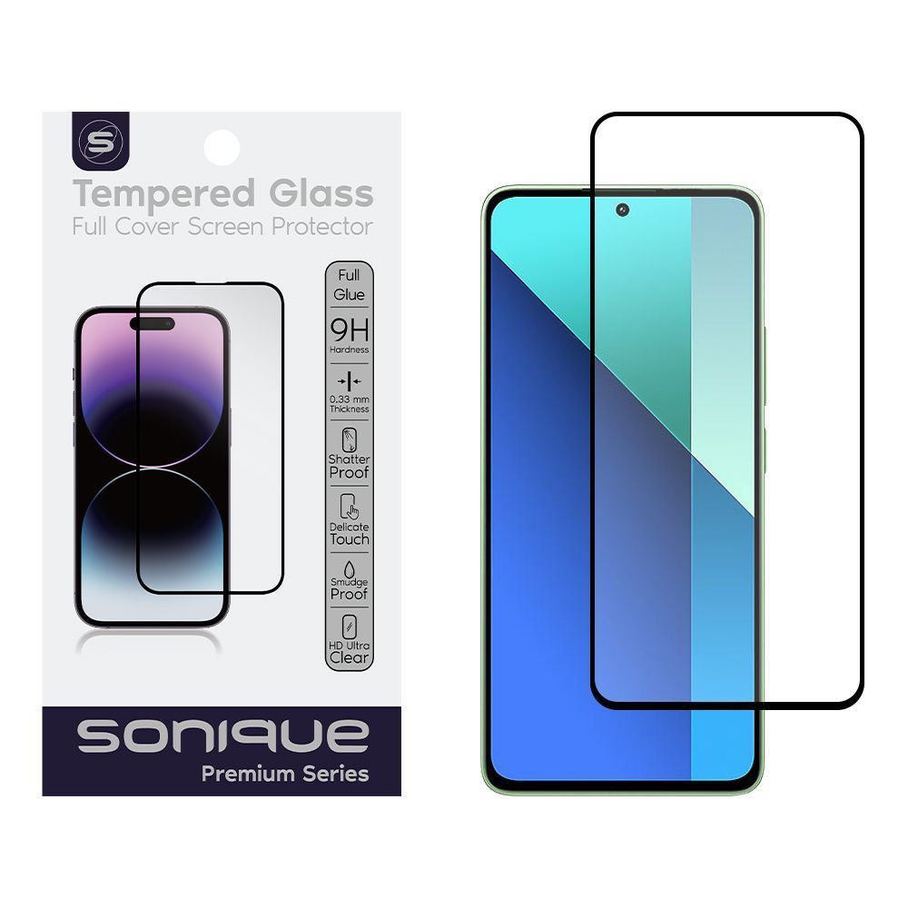 Hardy Glass Sonique Premium Series HD Full Cover 9H Xiaomi Redmi Note 13 4G / Redmi Note 13 Pro 5G / Poco X6 5G Μαύρο