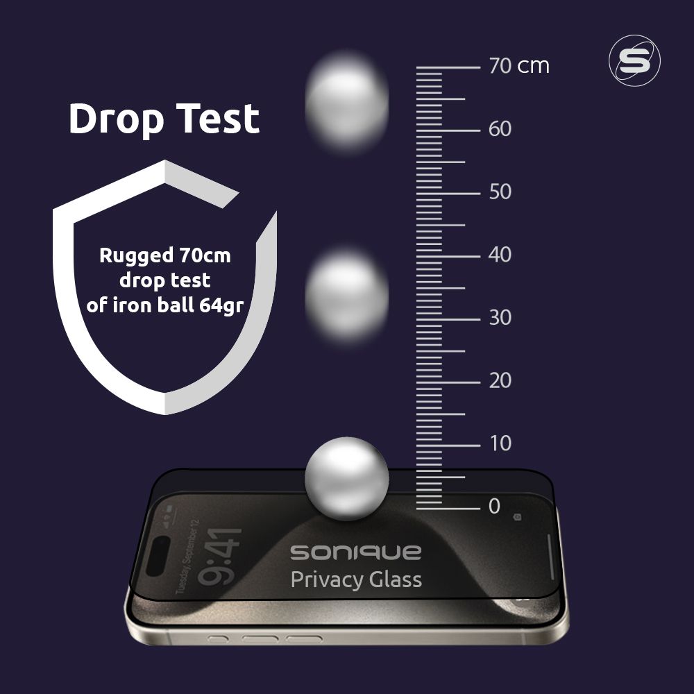 Privacy Glass Sonique Premium Series HD Full Cover 9H Apple iPhone 11 / iPhone XR Μαύρο