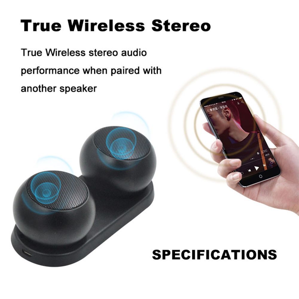Ηχεία Bluetooth Sonique Mini TWS Double Luxury Beat Μαύρο