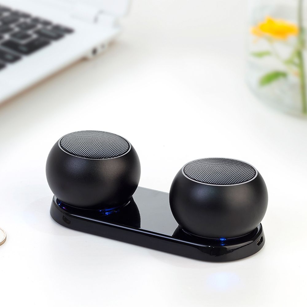 Ηχεία Bluetooth Sonique Mini TWS Double Luxury Beat Ροζ Χρυσό