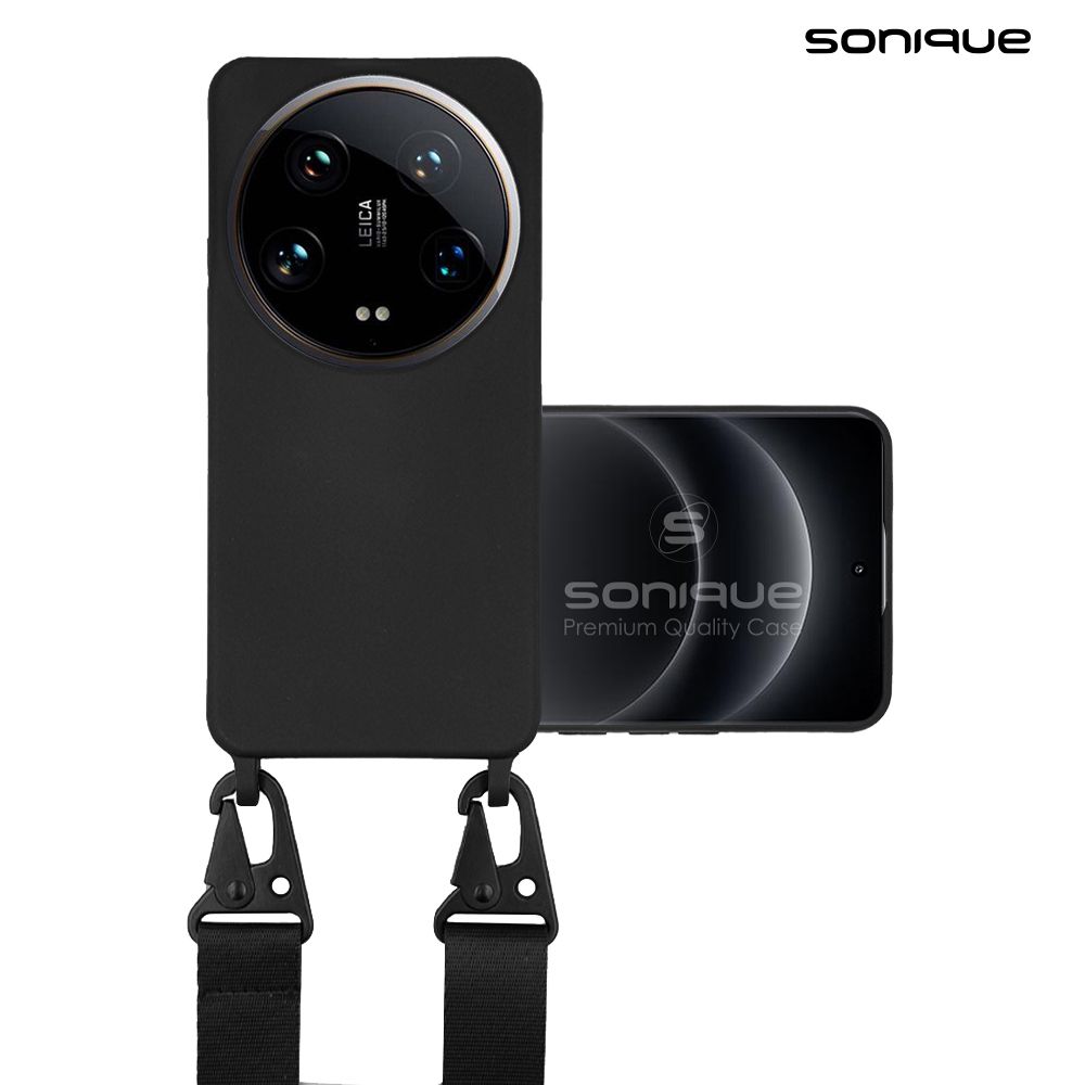 Θήκη Σιλικόνης με Strap CarryHang Sonique Xiaomi Xiaomi 14 Ultra Μαύρο