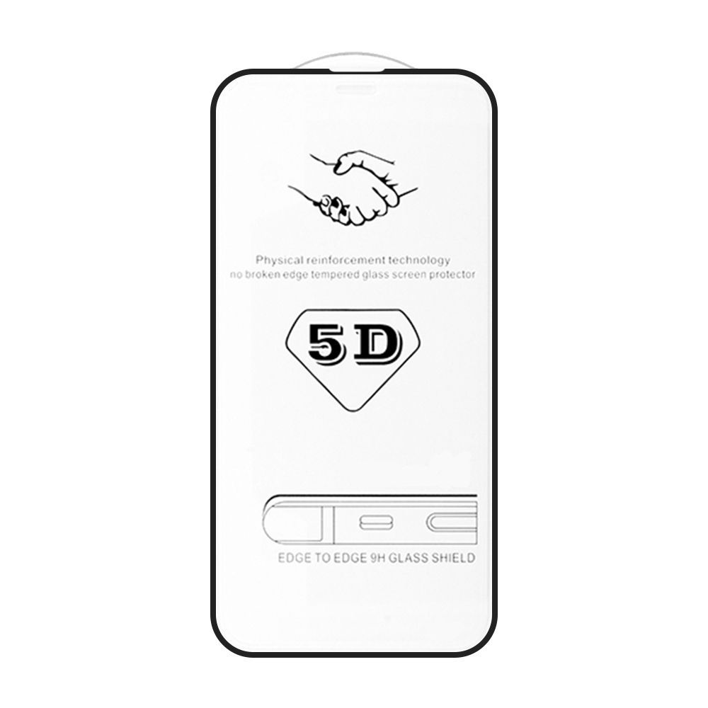 5D Full Glue 9H Tempered Glass Apple iPhone 13 / iPhone 13 Pro / iPhone 14 / iPhone 16e / iPhone 17e Μαύρο