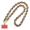 Κολιέ Λουράκι Sonique Golden Charm Ακρυλικό 120cm για Κινητό Καφέ