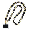 Κολιέ Λουράκι Sonique Golden Charm Ακρυλικό 120cm για Κινητό Μαύρο