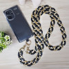 Κολιέ Λουράκι Sonique Golden Charm Ακρυλικό 120cm για Κινητό Μαύρο