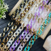 Κολιέ Λουράκι Sonique Golden Charm Ακρυλικό 120cm για Κινητό Τιρκουάζ