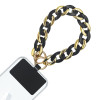 Βραχιόλι Λουράκι Sonique Golden Charm Ακρυλικό 30cm για Κινητό Μαύρο