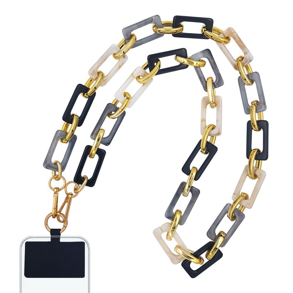 Κολιέ Λουράκι Sonique Elegant Ακρυλικό 115cm για Κινητό Μαύρο