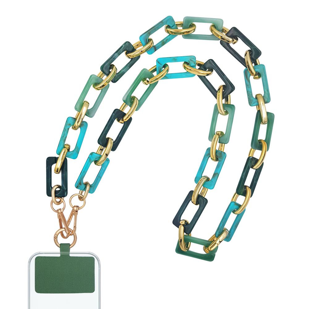 Κολιέ Λουράκι Sonique Elegant Ακρυλικό 115cm για Κινητό Πράσινο