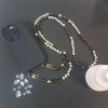 Κολιέ Λουράκι Sonique Gemstone από Πέτρα &amp; Ακρυλικό 120cm για Κινητό Μαύρο