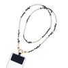 Κολιέ Λουράκι Sonique Gemstone από Πέτρα &amp; Ακρυλικό 120cm για Κινητό Μαύρο