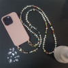 Κολιέ Λουράκι Sonique Gemstone από Πέτρα &amp; Ακρυλικό 120cm για Κινητό Πολύχρωμο
