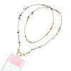 Κολιέ Λουράκι Sonique Gemstone από Πέτρα &amp; Ακρυλικό 120cm για Κινητό Πολύχρωμο