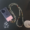 Κολιέ Λουράκι Sonique Gemstone από Πέτρα &amp; Ακρυλικό 120cm για Κινητό Πολύχρωμο