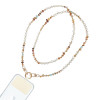 Κολιέ Λουράκι Sonique Gemstone από Πέτρα &amp; Ακρυλικό 120cm για Κινητό Πορτοκαλί
