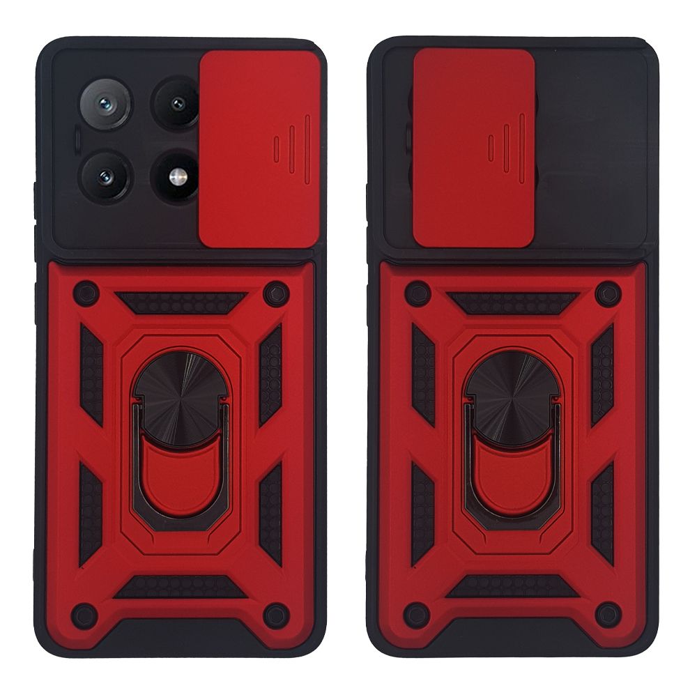 Θήκη Ring Armor CamPro Sonique για Xiaomi Poco X6 Pro 5G Κόκκινο