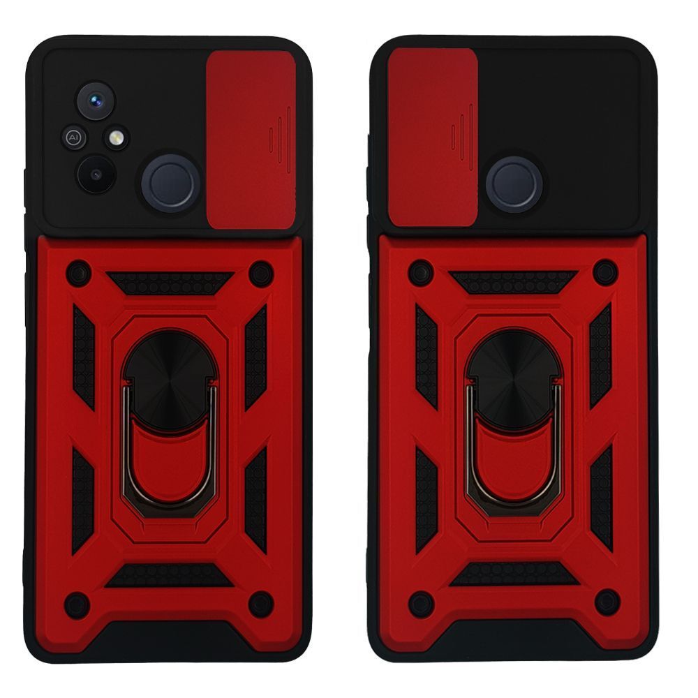Θήκη Ring Armor CamPro Sonique για Xiaomi Redmi 12C Κόκκινο