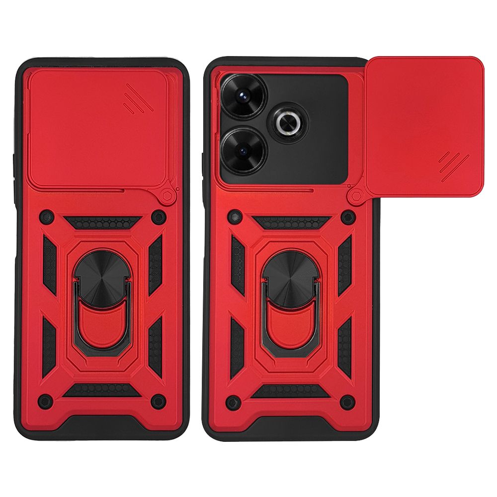 Θήκη Ring Armor CamPro Sonique για Xiaomi Redmi 13 4G / Poco M6 4G Κόκκινο